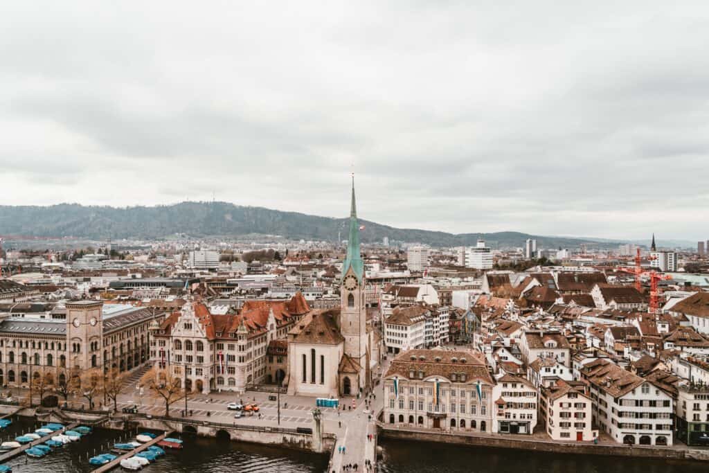 Zurich, Switzerland is a beautiful European city to visit in December