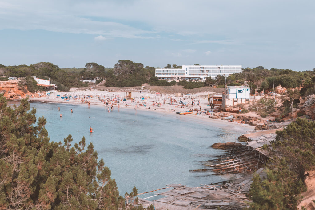 Cala Soana is one of the most beautiful beaches in Formentera, Spain