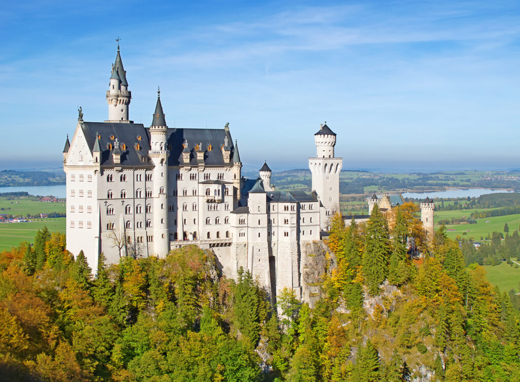 Neuschwanstein castle in Bavarian alps, Germany